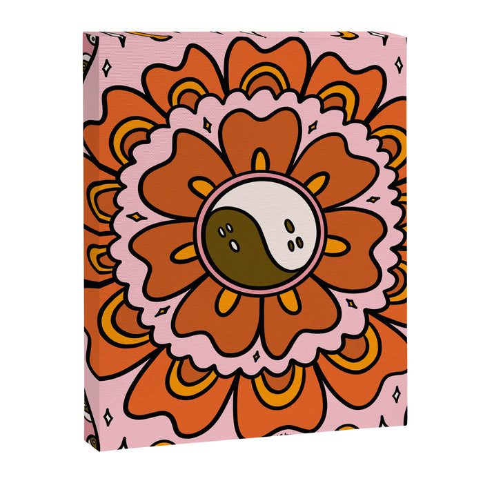 Spooky Yin Yang Flower Canvas Print Gallery Image 1