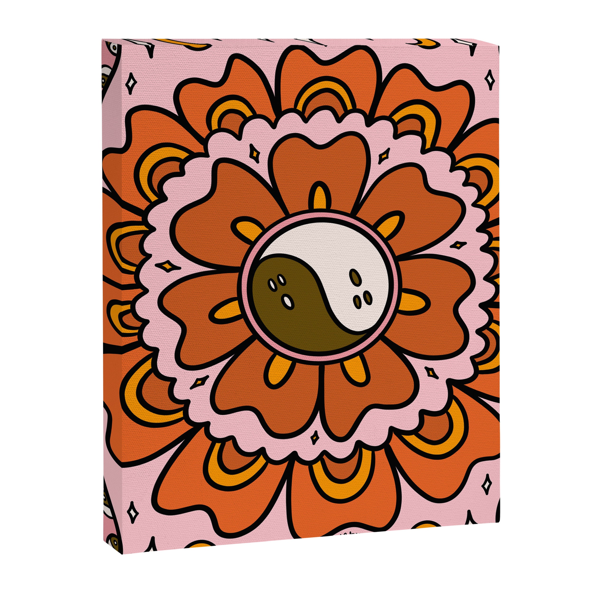 Spooky Yin Yang Flower Canvas Print Gallery Image 8