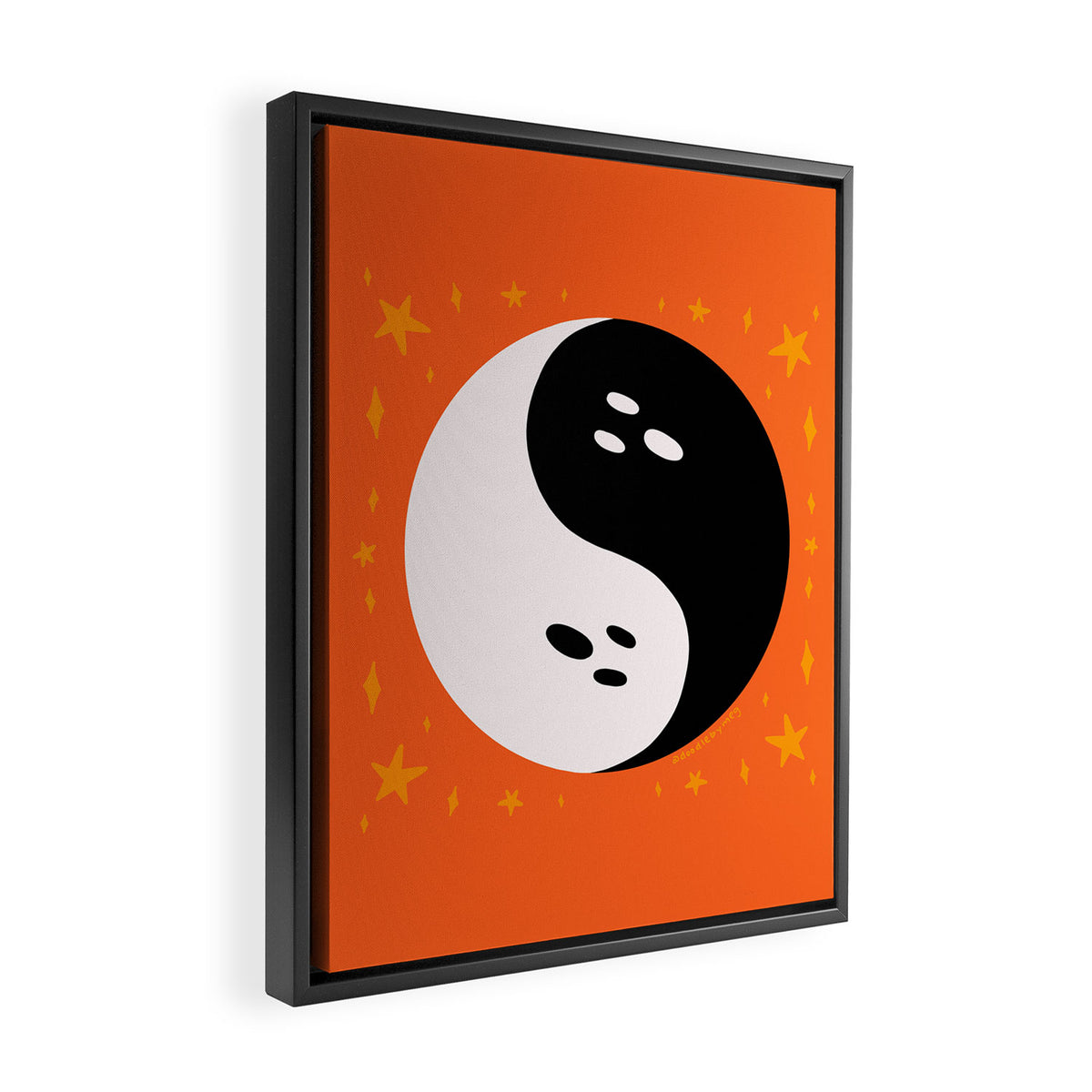 Spooky Yin Yang Framed Canvas Print Gallery Image 2