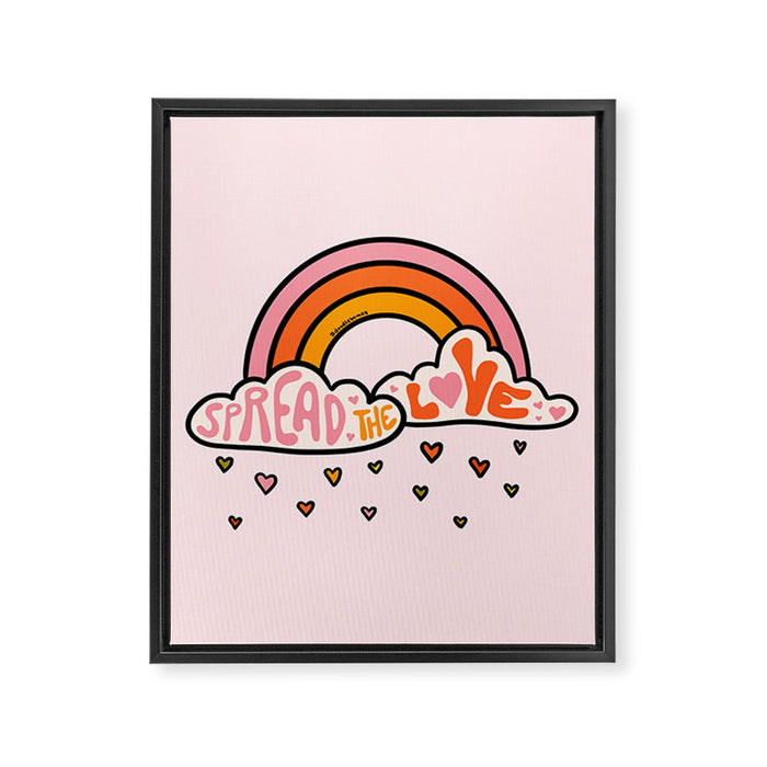 Spread The Love Framed Canvas Print Gallery Image 1