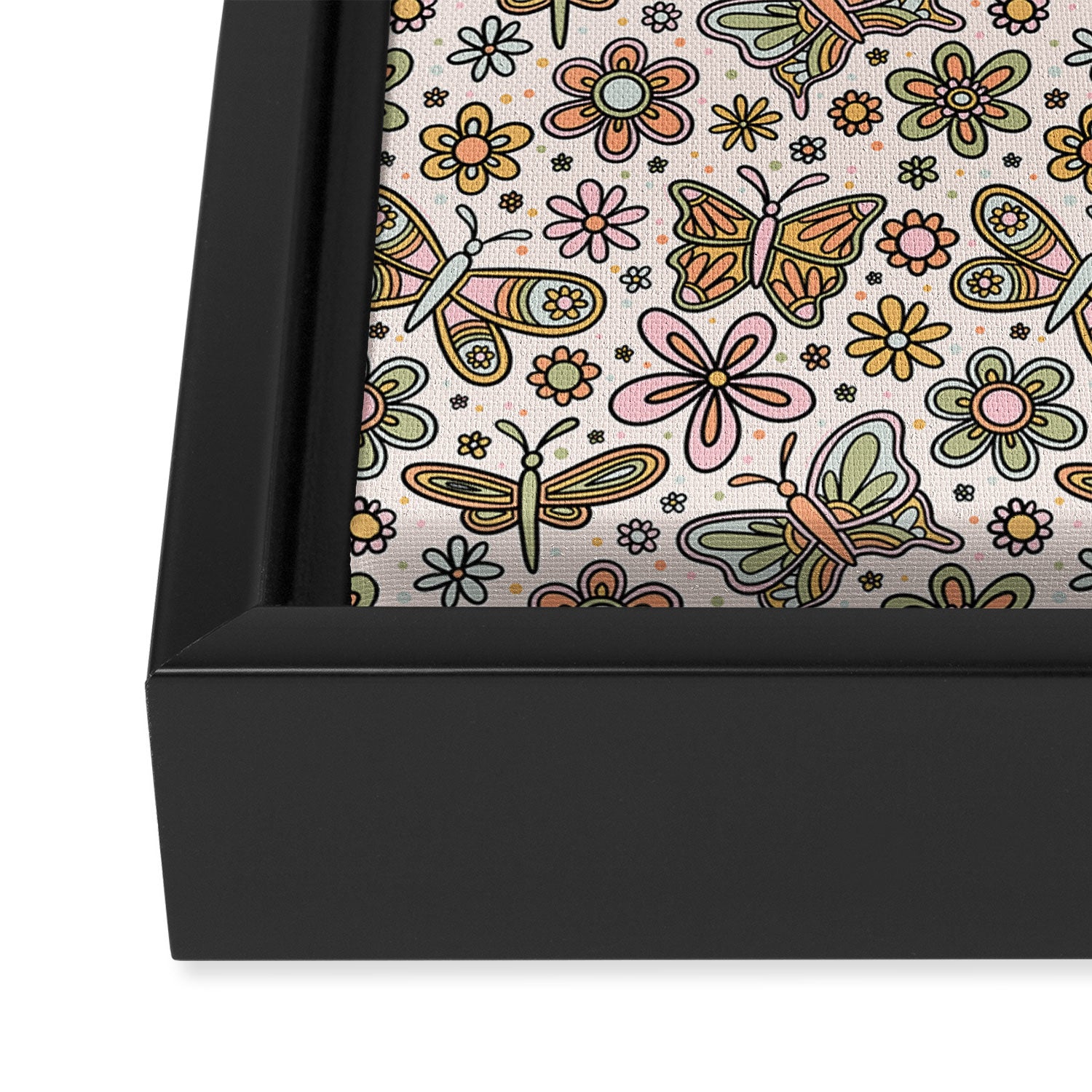Spring Butterfly Print Framed Canvas Print Gallery Image 3