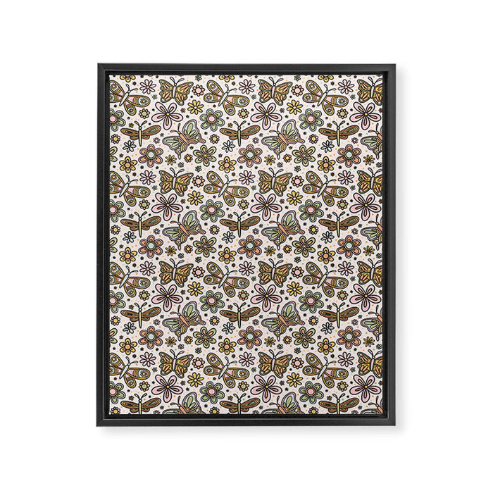 Spring Butterfly Print Framed Canvas Print Gallery Image 1