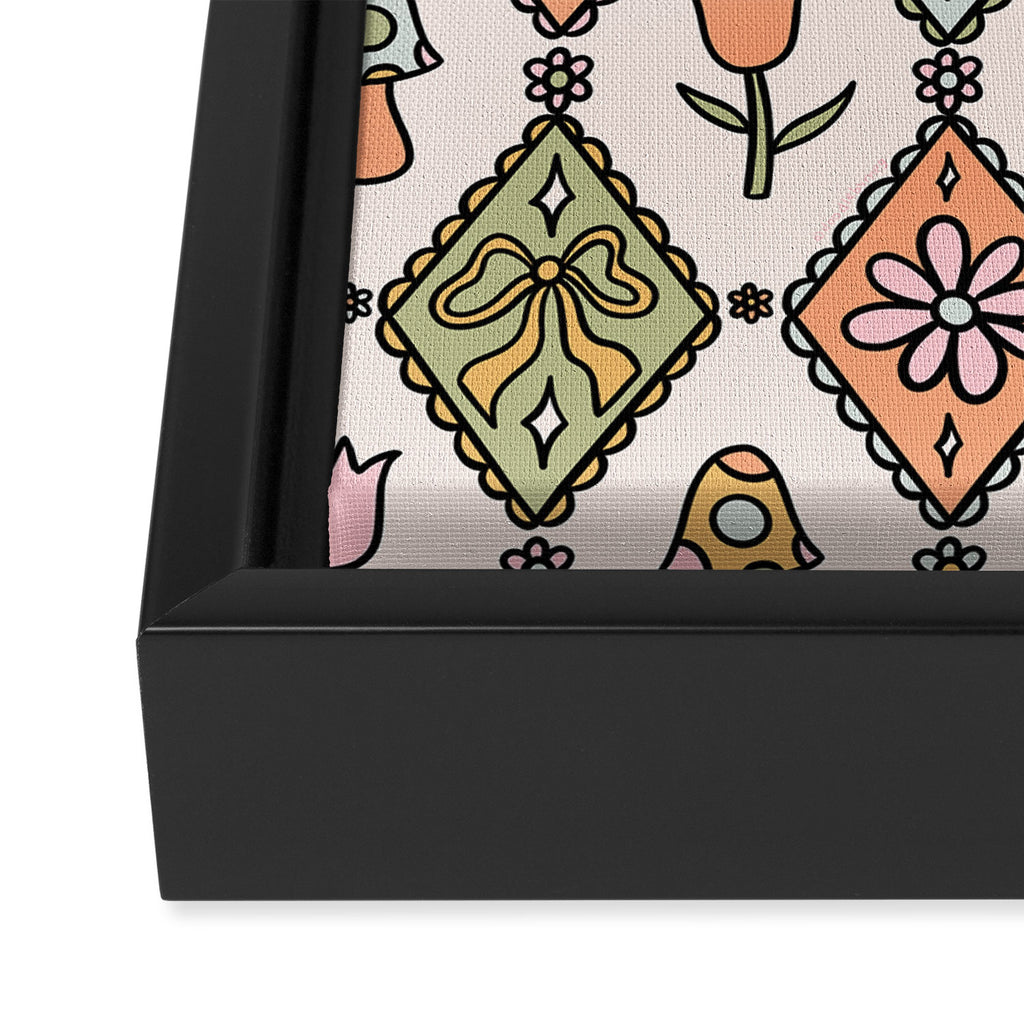 Spring Diamond Print Framed Canvas Print Gallery Image 3