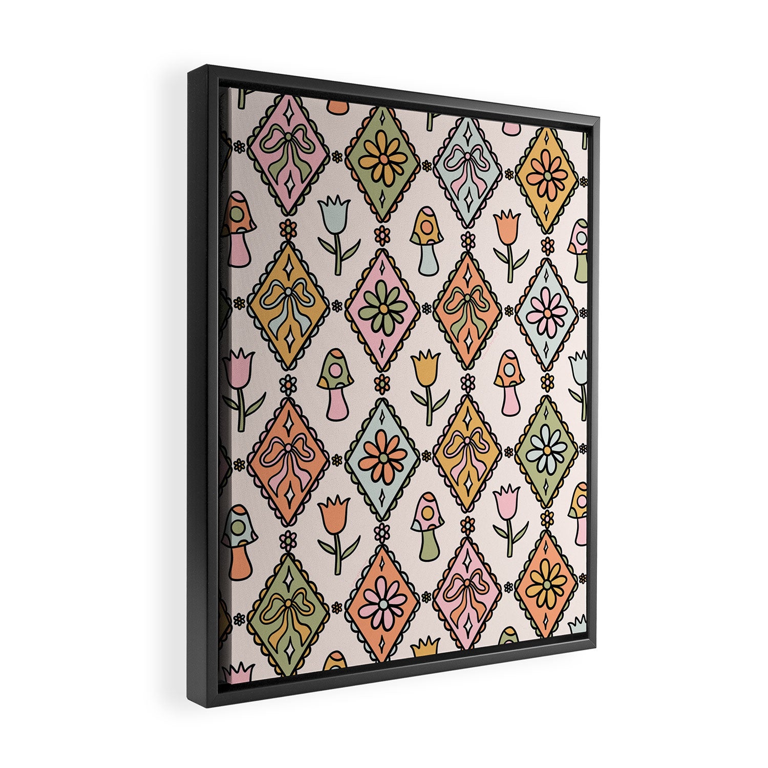Spring Diamond Print Framed Canvas Print Gallery Image 2