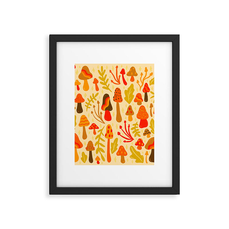 Spring Mushroom Print Framed Art Print Gallery Image 6