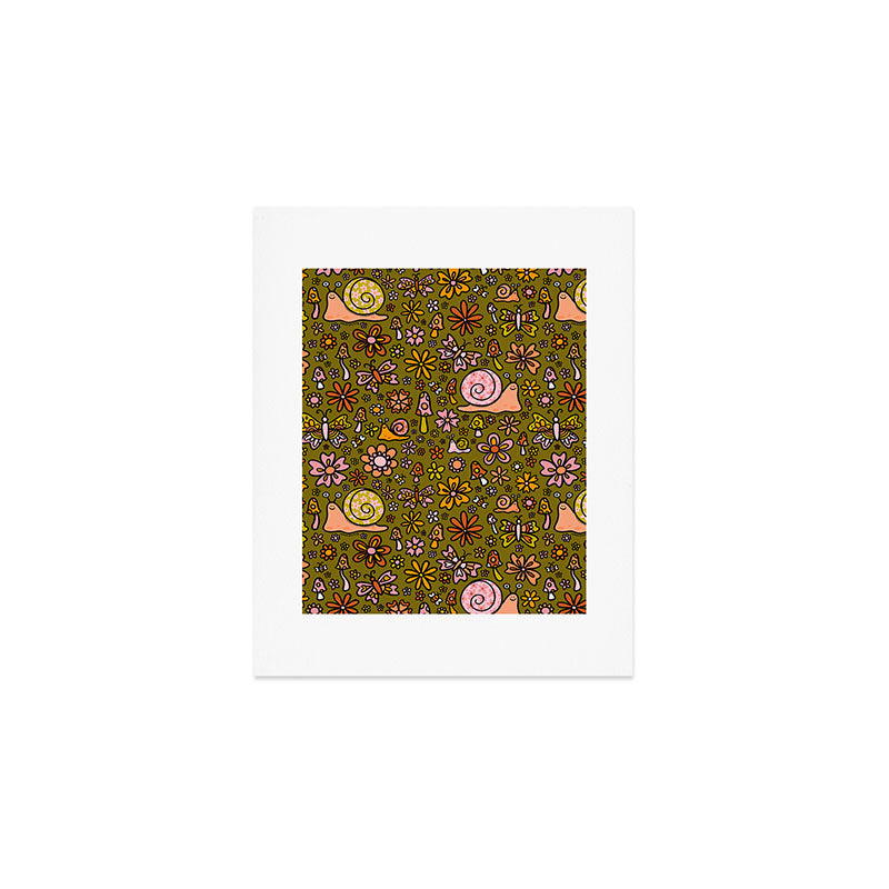Spring Snail Print Art Print Gallery Image 1