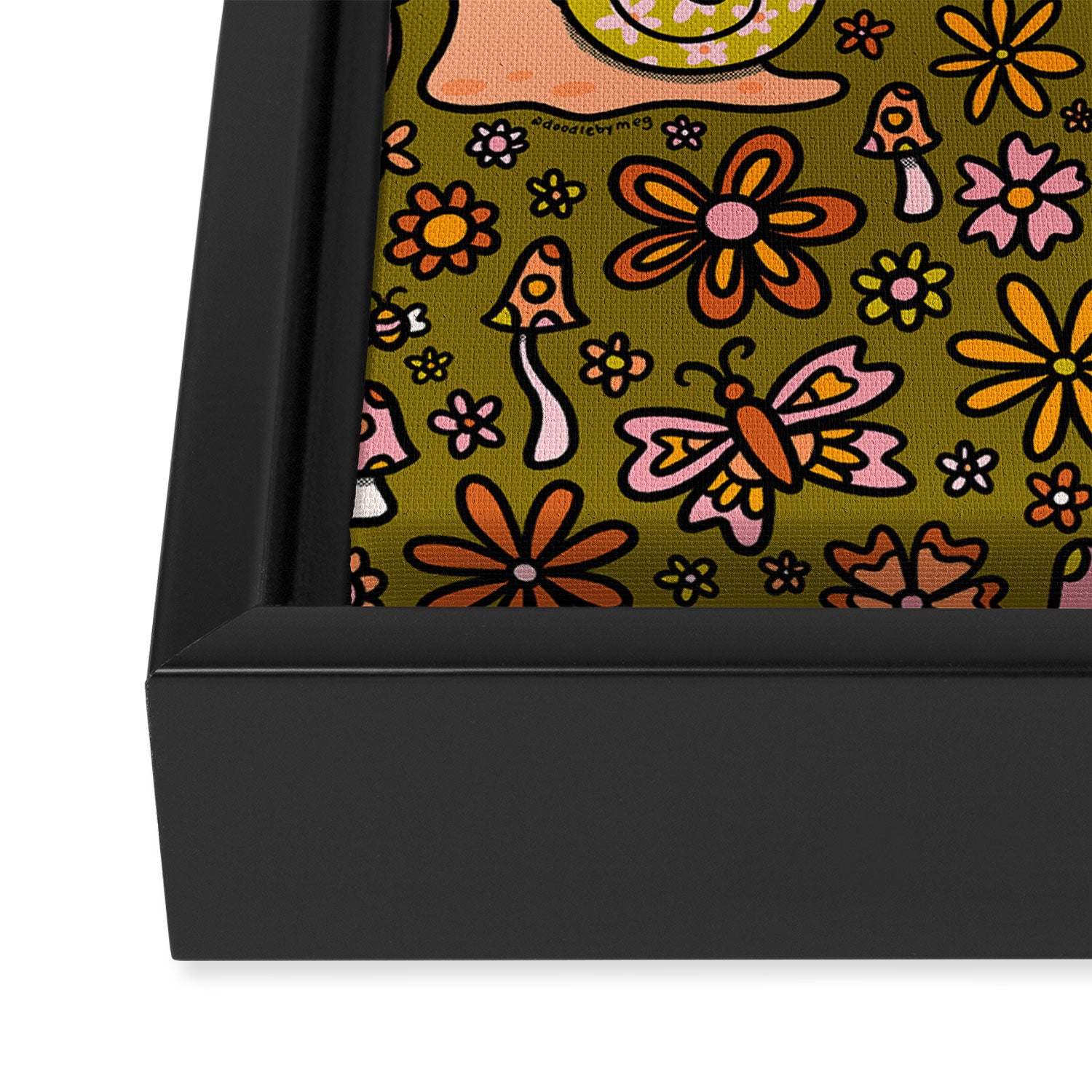 Spring Snail Print Framed Canvas Print Gallery Image 3
