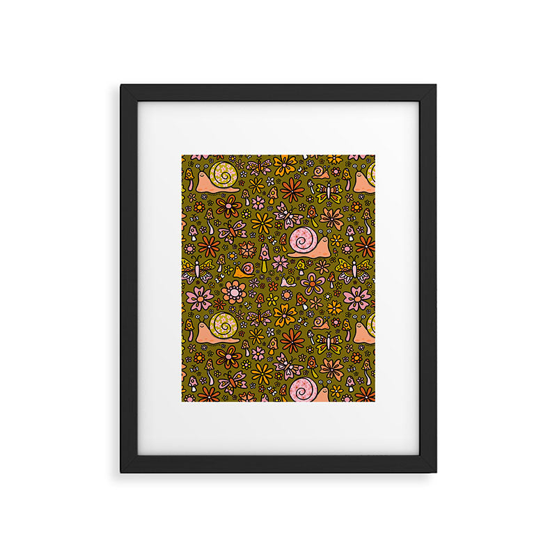 Spring Snail Print Framed Art Print Gallery Image 6