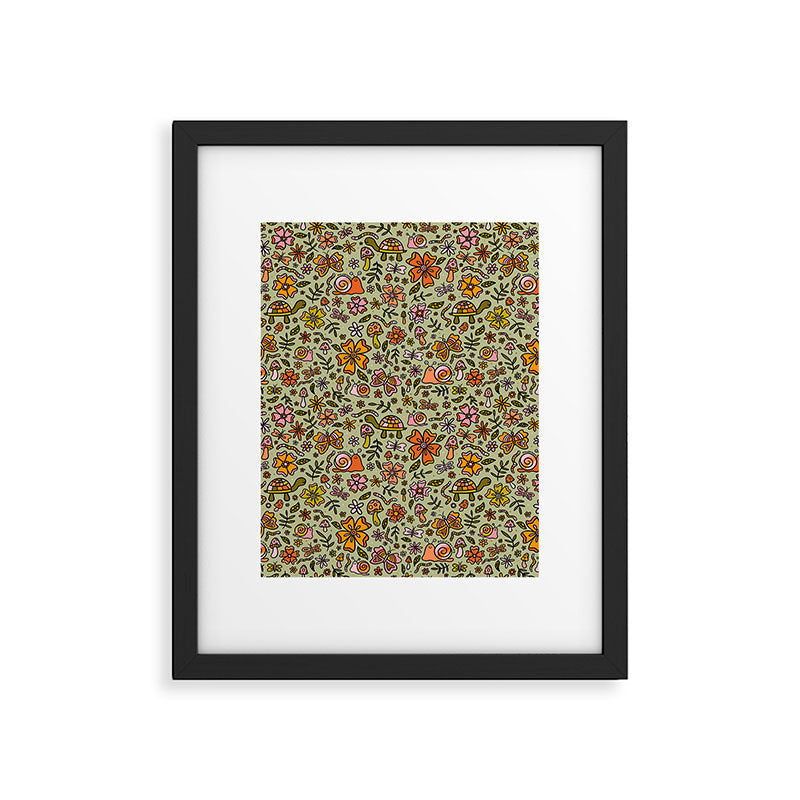 Spring Snail Print Framed Art Print Gallery Image 6