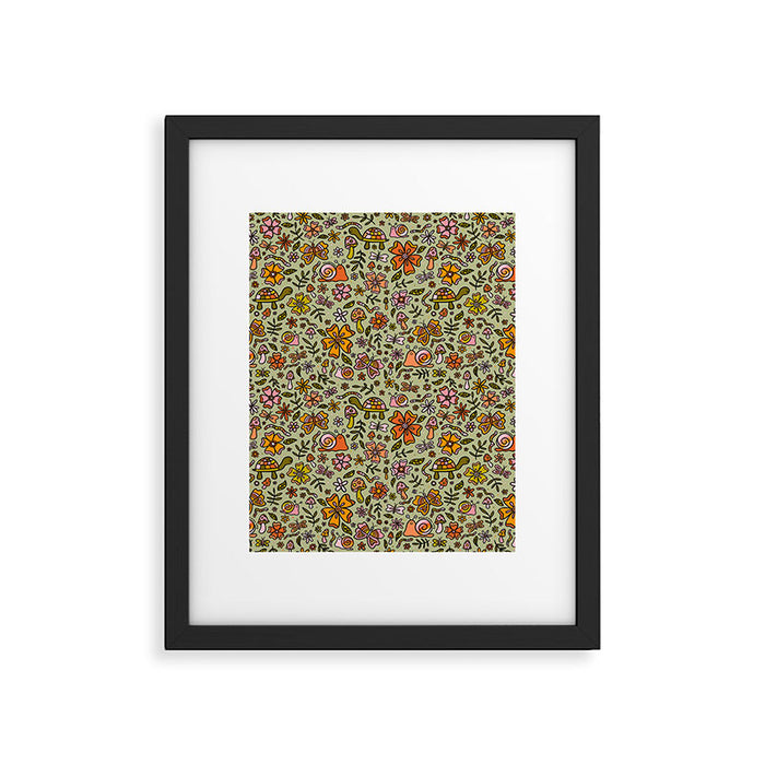 Spring Snail Print Framed Art Print Gallery Image 1