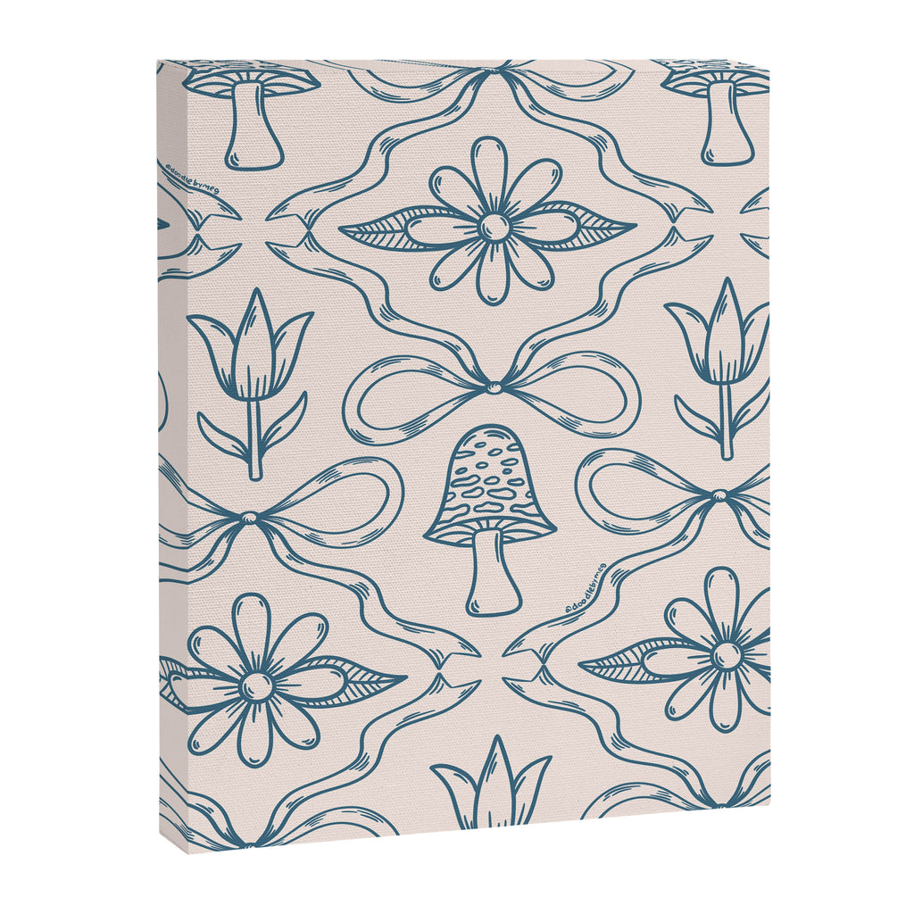 Spring Toile Print in Blue Canvas Print Gallery Image 8