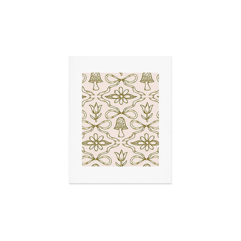 Spring Toile Print in Green Art Print Gallery Image 1