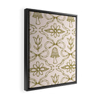 Spring Toile Print in Green Framed Canvas Print Gallery Image 2