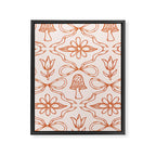 Spring Toile Print in Orange Framed Canvas Print Gallery Image 8