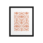 Spring Toile Print in Orange Framed Art Print Gallery Image 6