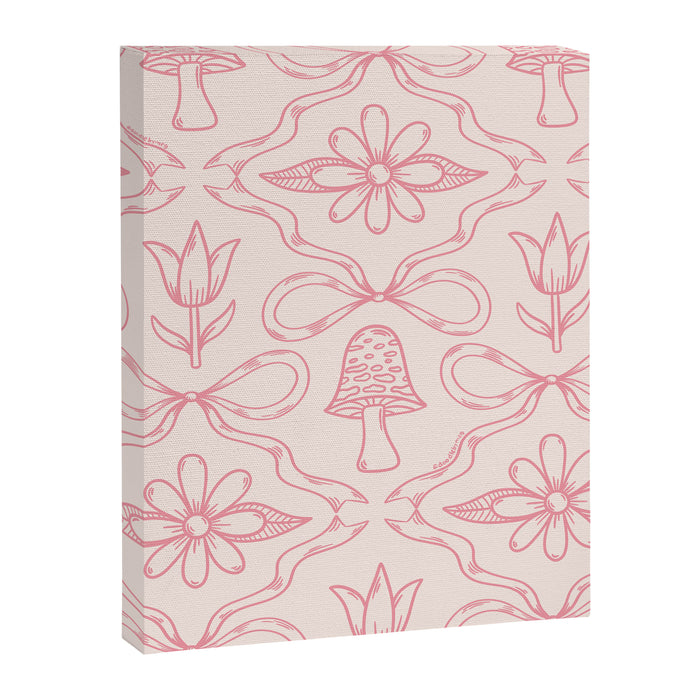 Spring Toile Print in Pink Canvas Print Gallery Image 1
