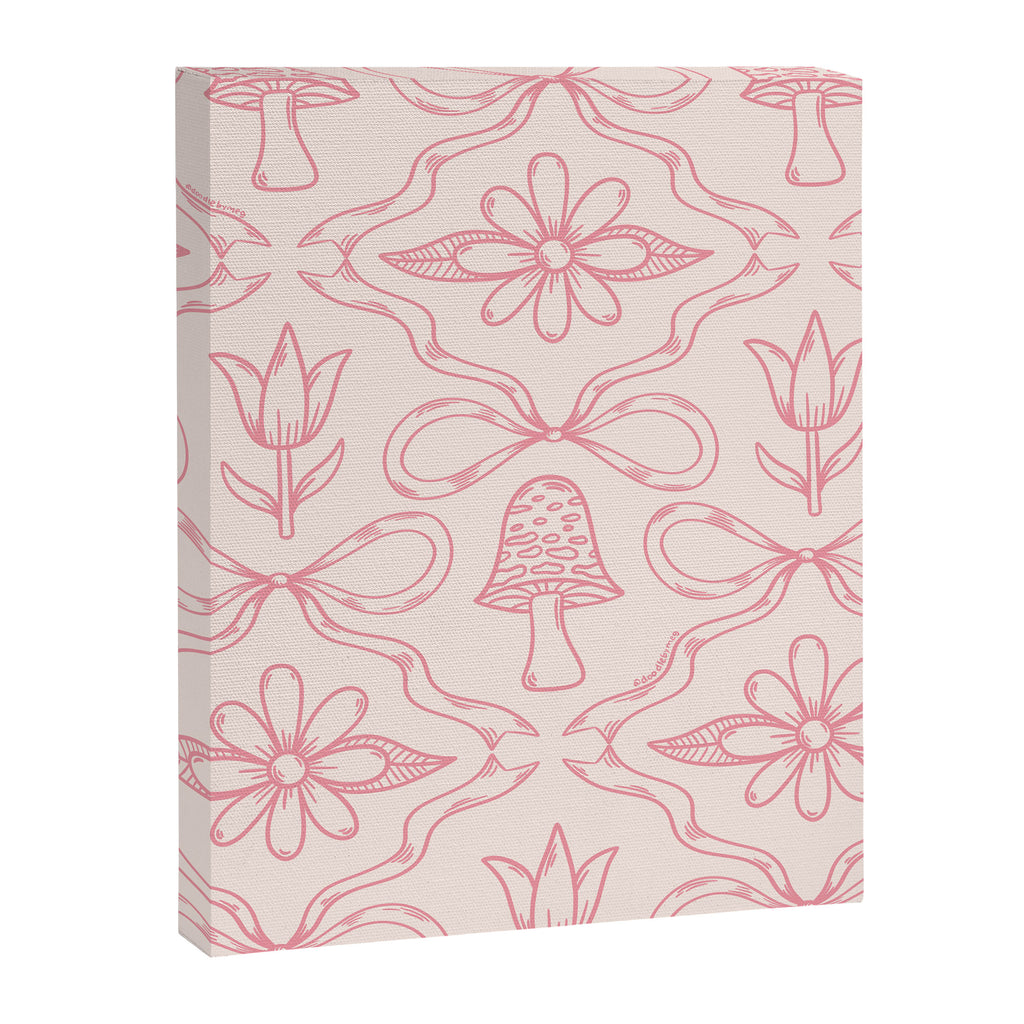 Spring Toile Print in Pink Canvas Print Gallery Image 8