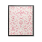 Spring Toile Print in Pink Framed Canvas Print Gallery Image 8