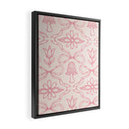 Spring Toile Print in Pink Framed Canvas Print Gallery Image 2
