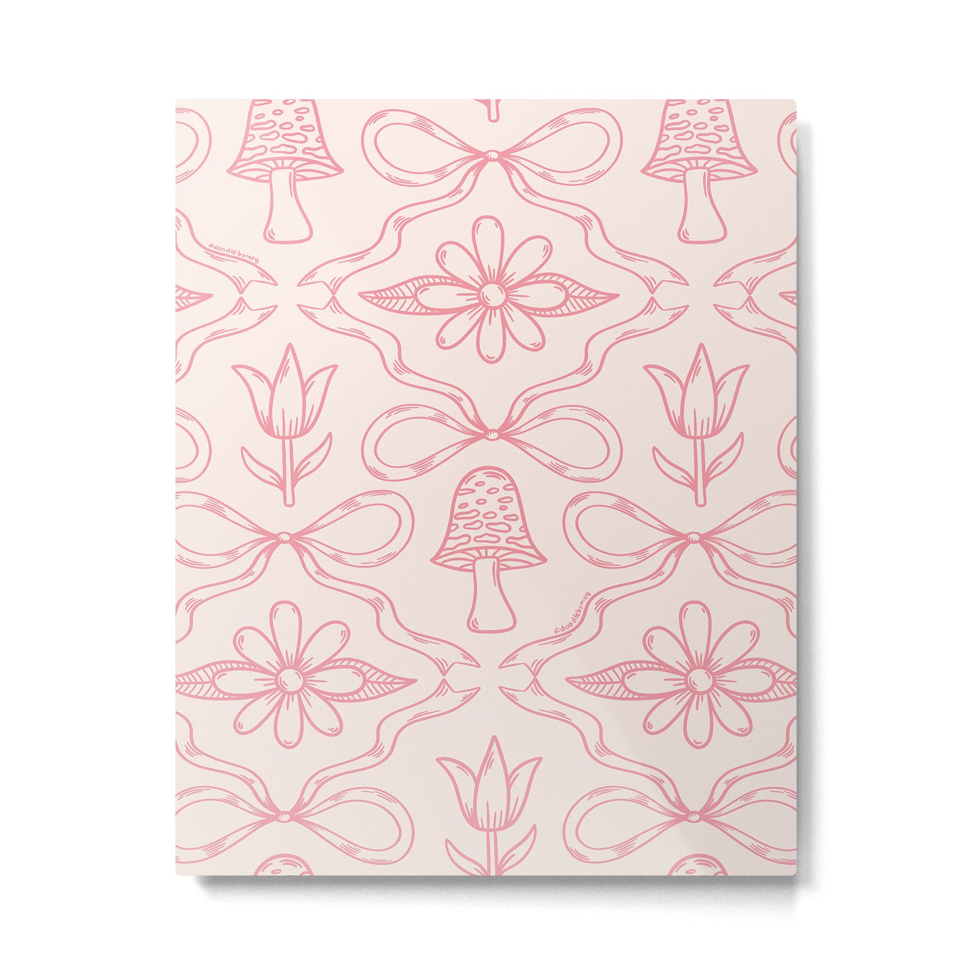 Spring Toile Print in Pink Metal Print Gallery Image 6