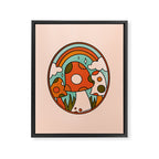 Stained Glass Mushrooms Framed Canvas Print Gallery Image 8