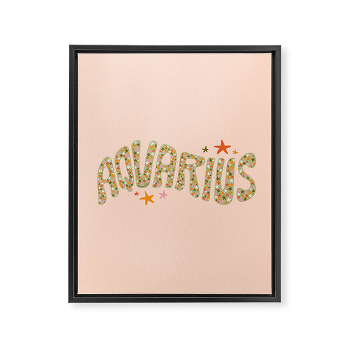 Starry Aquarius Framed Canvas Print Gallery Image 1