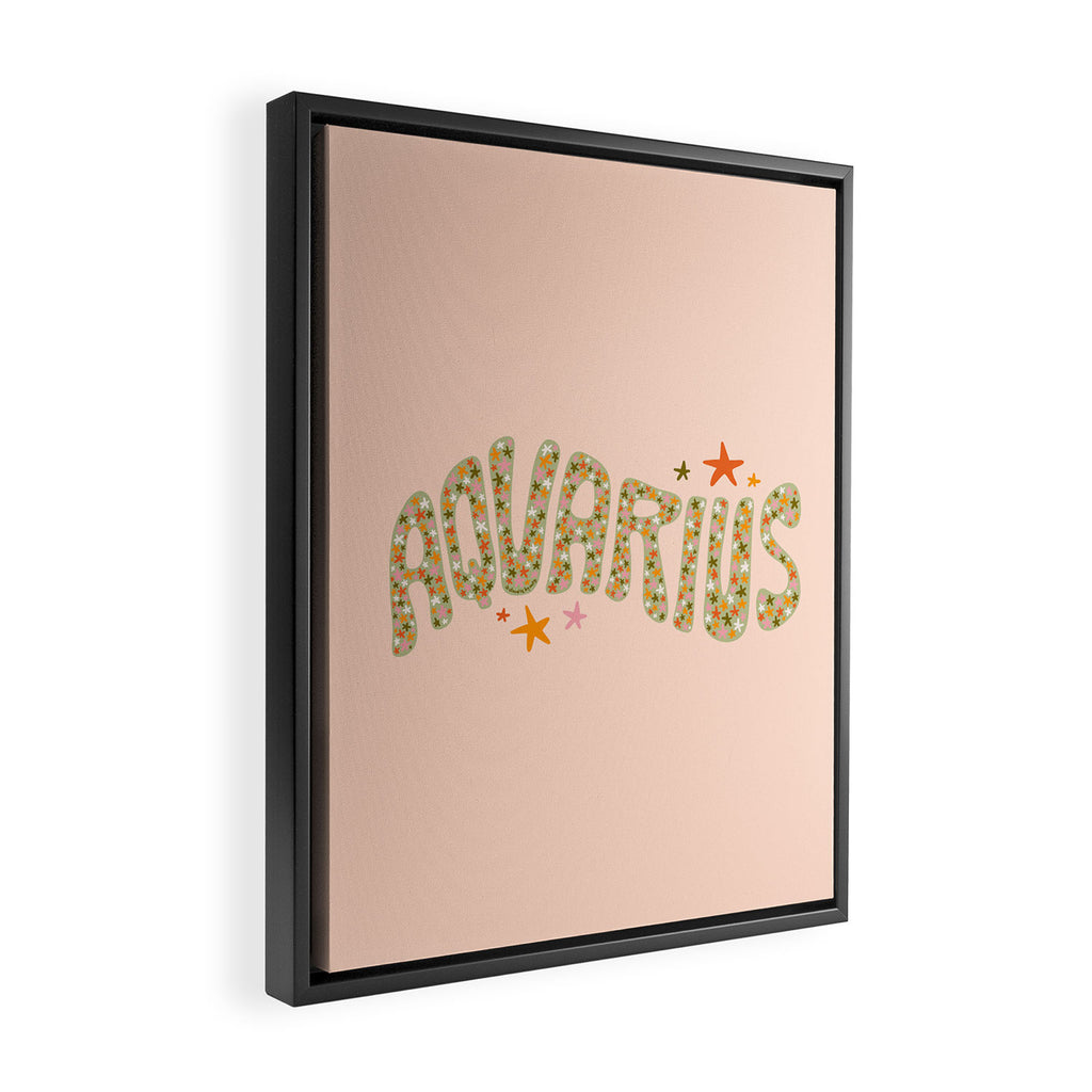 Starry Aquarius Framed Canvas Print Gallery Image 2