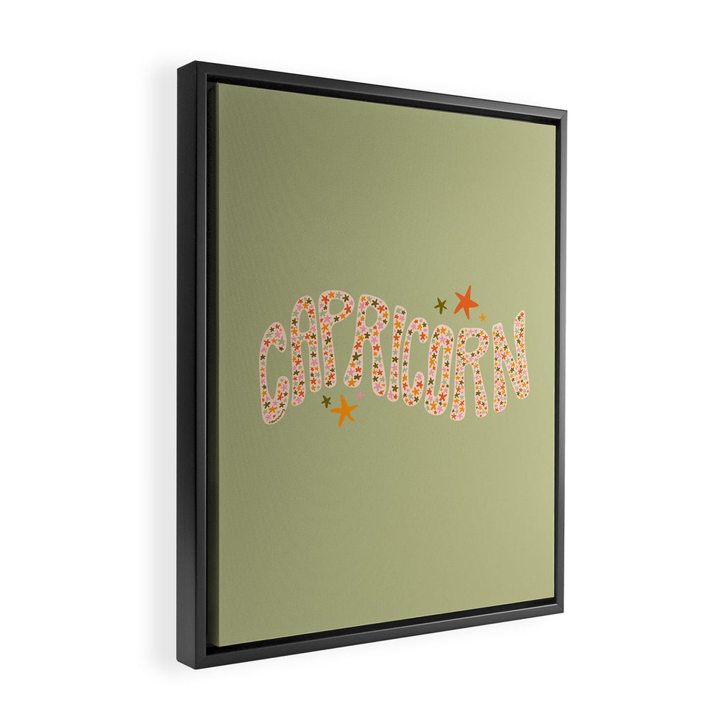 Starry Capricorn Framed Canvas Print Gallery Image 2
