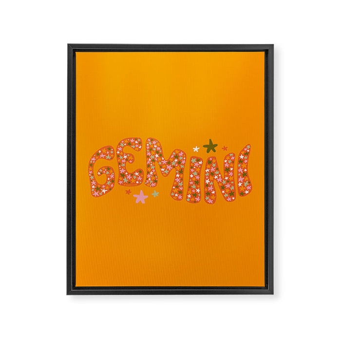 Starry Gemini Framed Canvas Print Gallery Image 1