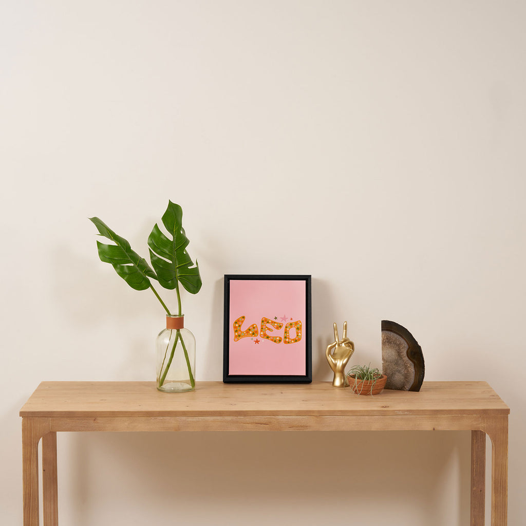 Starry Leo Framed Canvas Print Gallery Image 4