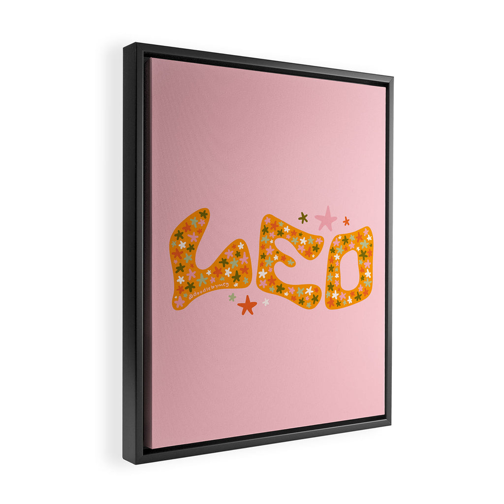 Starry Leo Framed Canvas Print Gallery Image 2