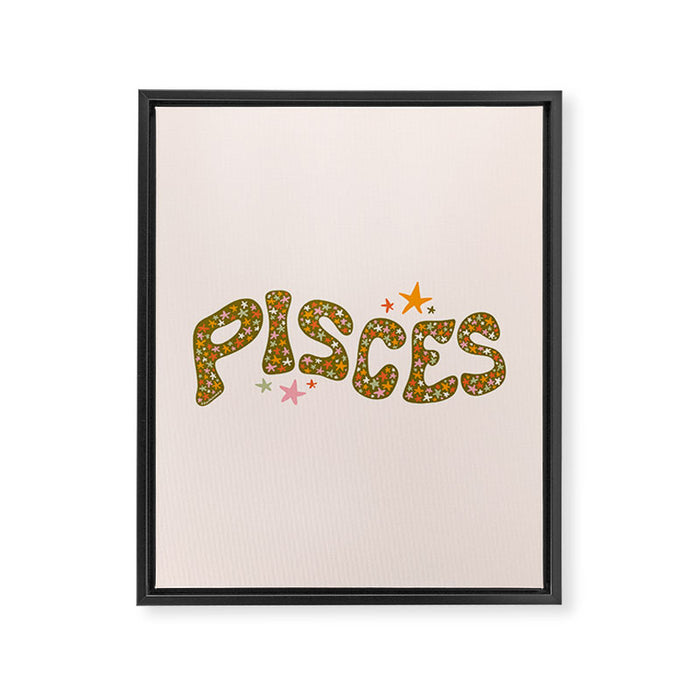 Starry Pisces Framed Canvas Print Gallery Image 1