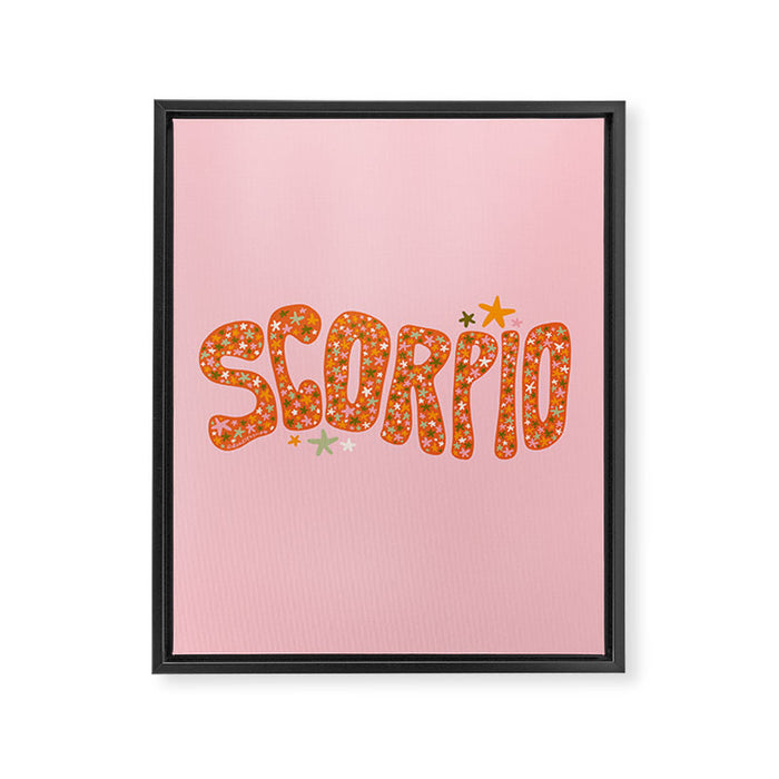 Starry Scorpio Framed Canvas Print Gallery Image 1
