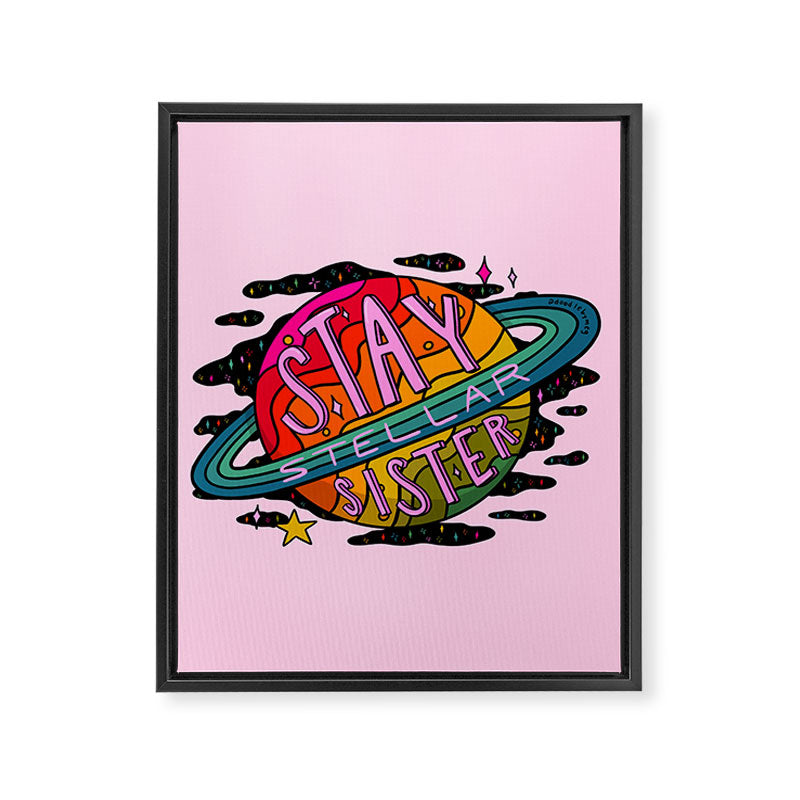 Stay Stellar Sister Framed Canvas Print Gallery Image 8
