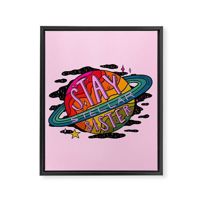 Stay Stellar Sister Framed Canvas Print Gallery Image 1