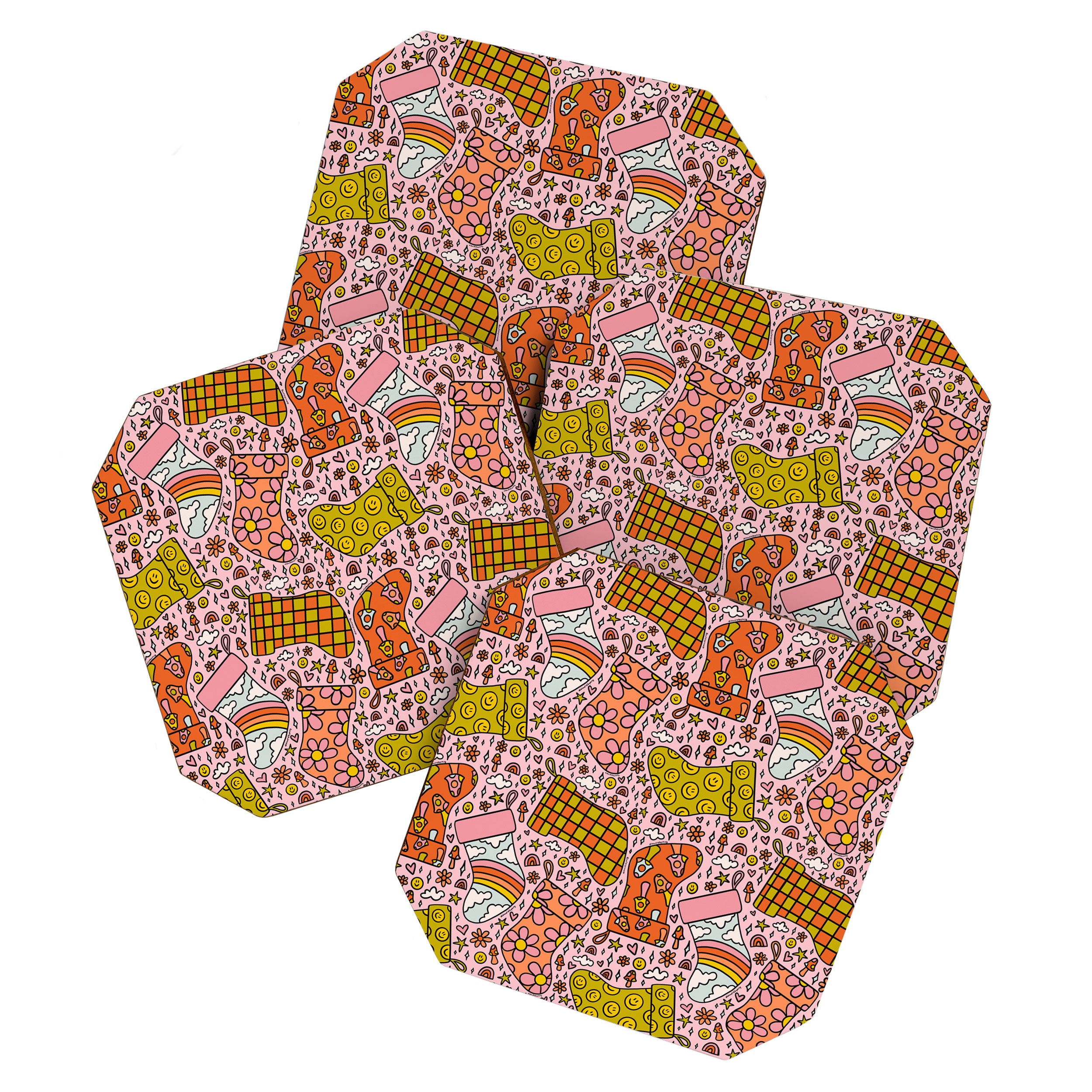 Stocking Print Coaster Gallery Image 1