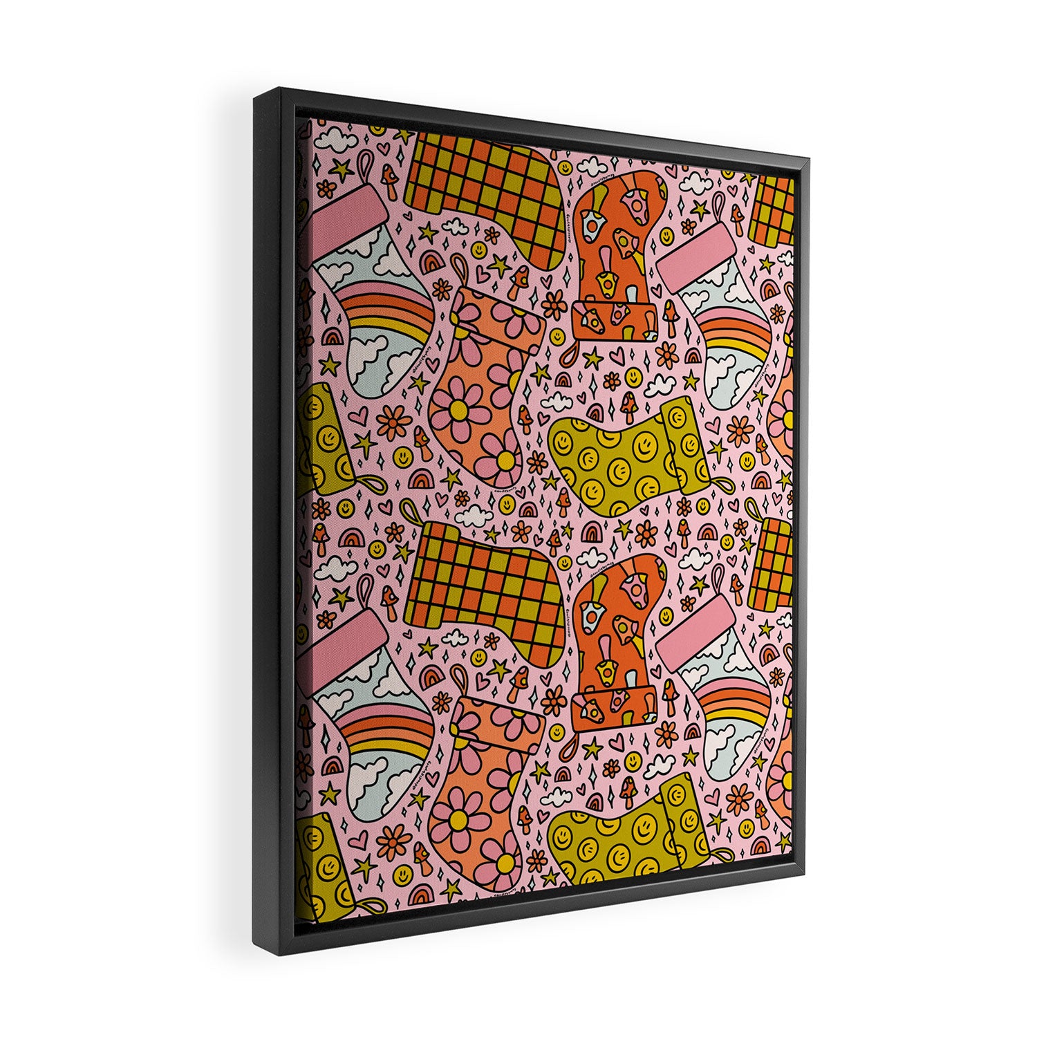 Stocking Print Framed Canvas Print Gallery Image 2