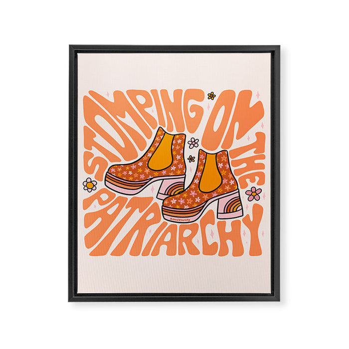 Stomping On The Patriarchy Framed Canvas Print Gallery Image 1