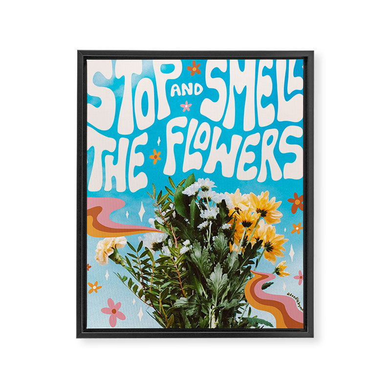 Stop and Smell the Flowers Framed Canvas Print Gallery Image 6