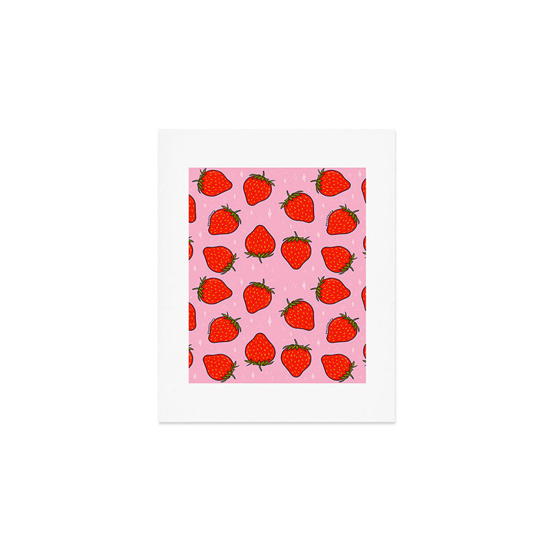 Strawberry Print Art Print Gallery Image 1