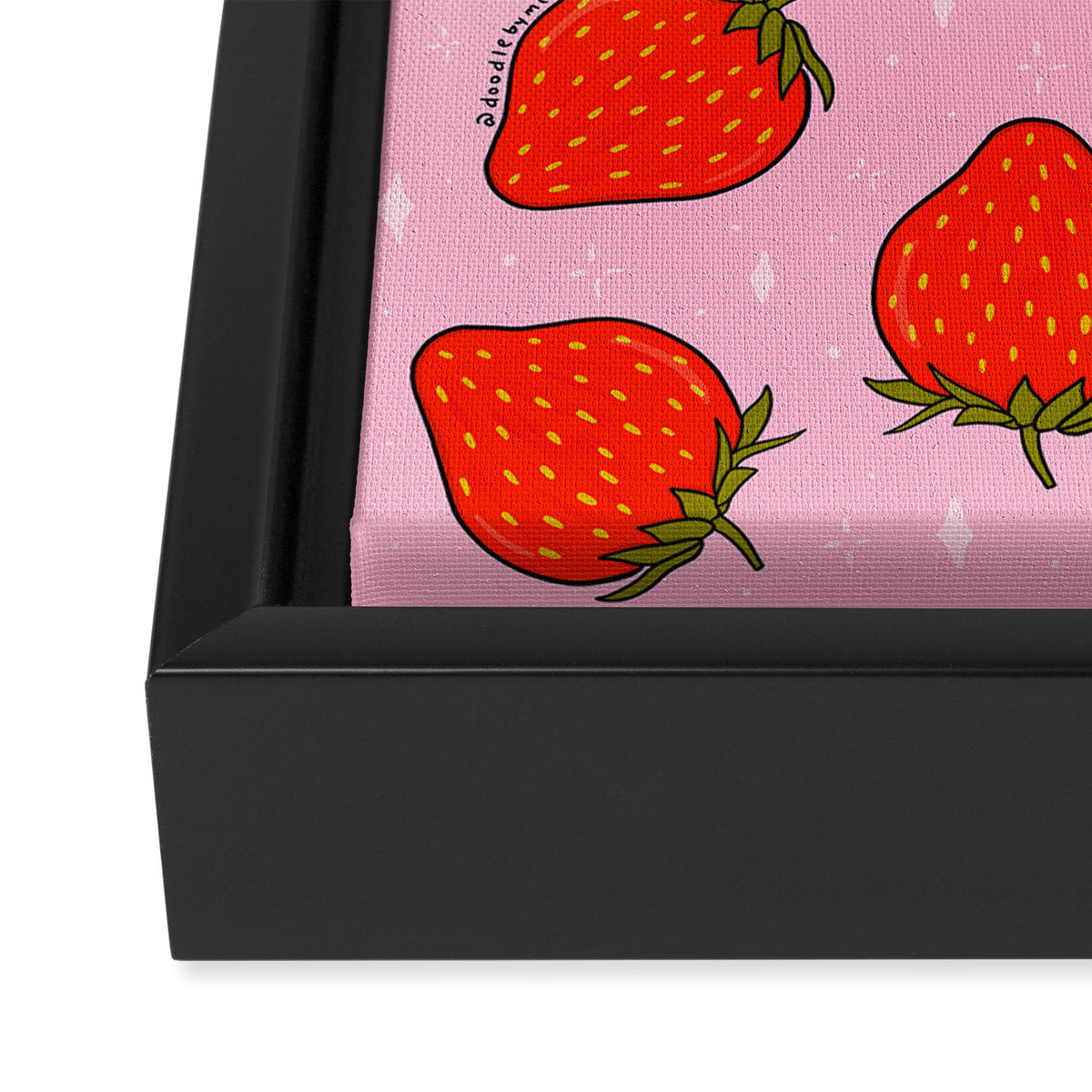 Strawberry Print Framed Canvas Print Gallery Image 3