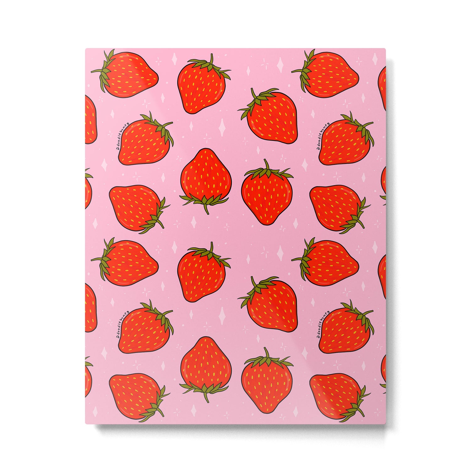 Strawberry Print Metal Print Gallery Image 6