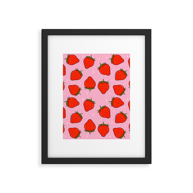 Strawberry Print Framed Art Print Gallery Image 6
