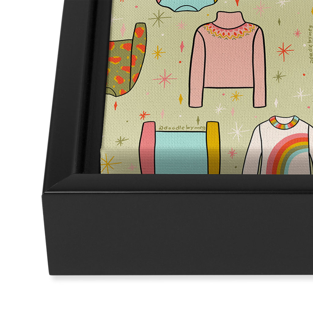 Sweater Weather Print Framed Canvas Print Gallery Image 3