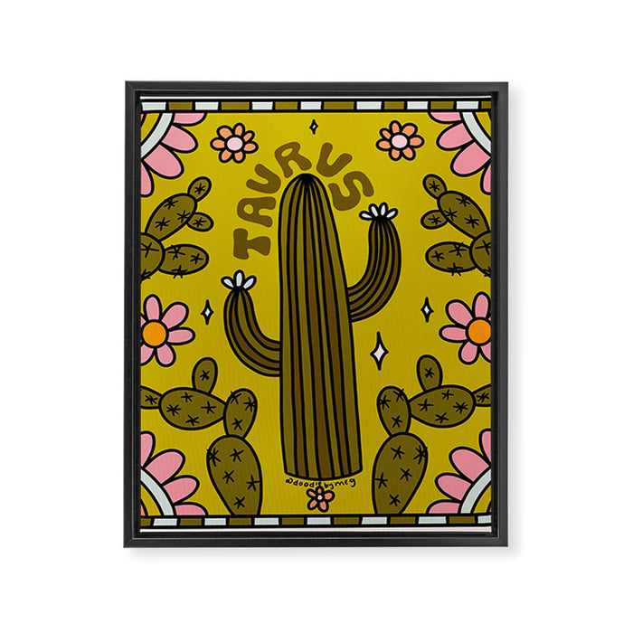 Taurus Cactus Framed Canvas Print Gallery Image 1