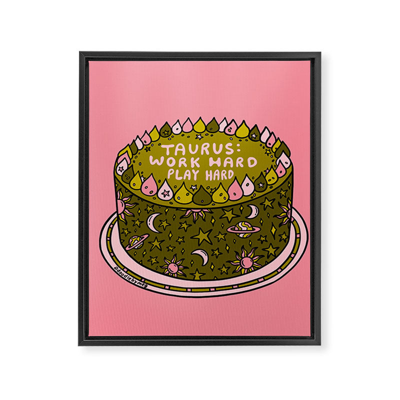 Taurus Cake Framed Canvas Print Gallery Image 8