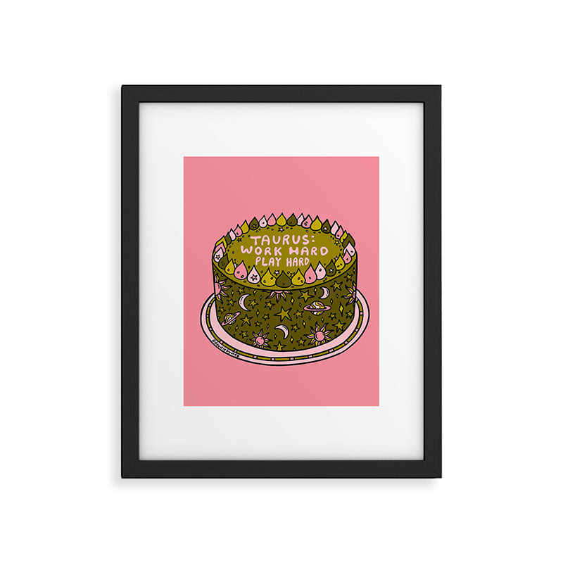 Taurus Cake Framed Art Print Gallery Image 6