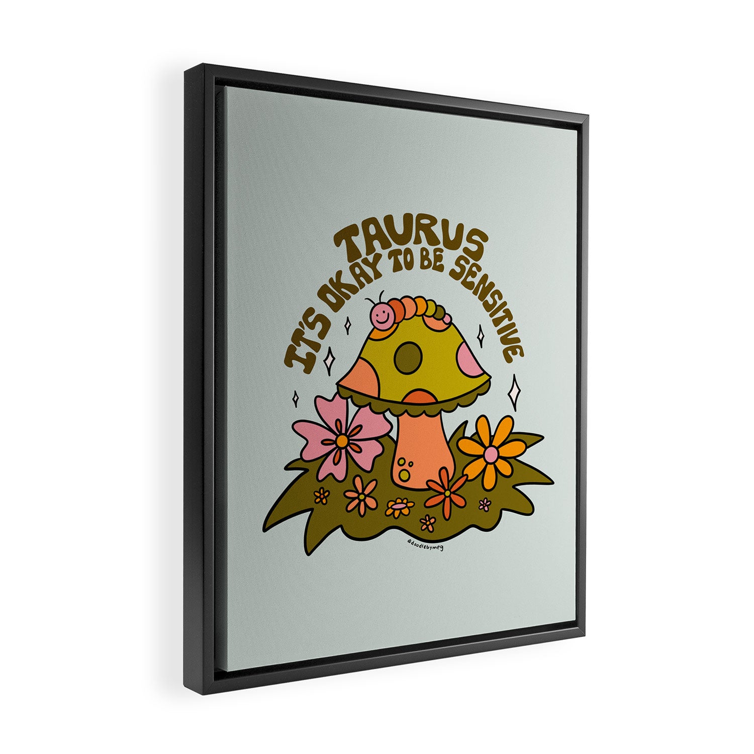 Taurus Caterpillar Framed Canvas Print Gallery Image 2