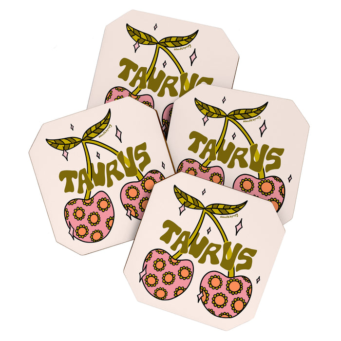 Taurus Cherries Coaster Gallery Image 1