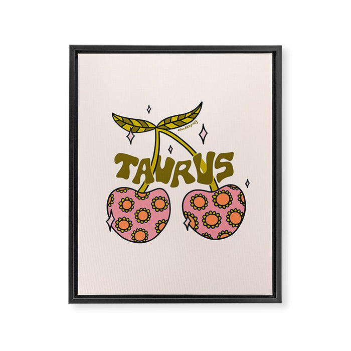 Taurus Cherries Framed Canvas Print Gallery Image 1